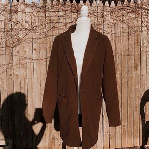 ASOS Dark Brown 1-Button Trench Coat Size M